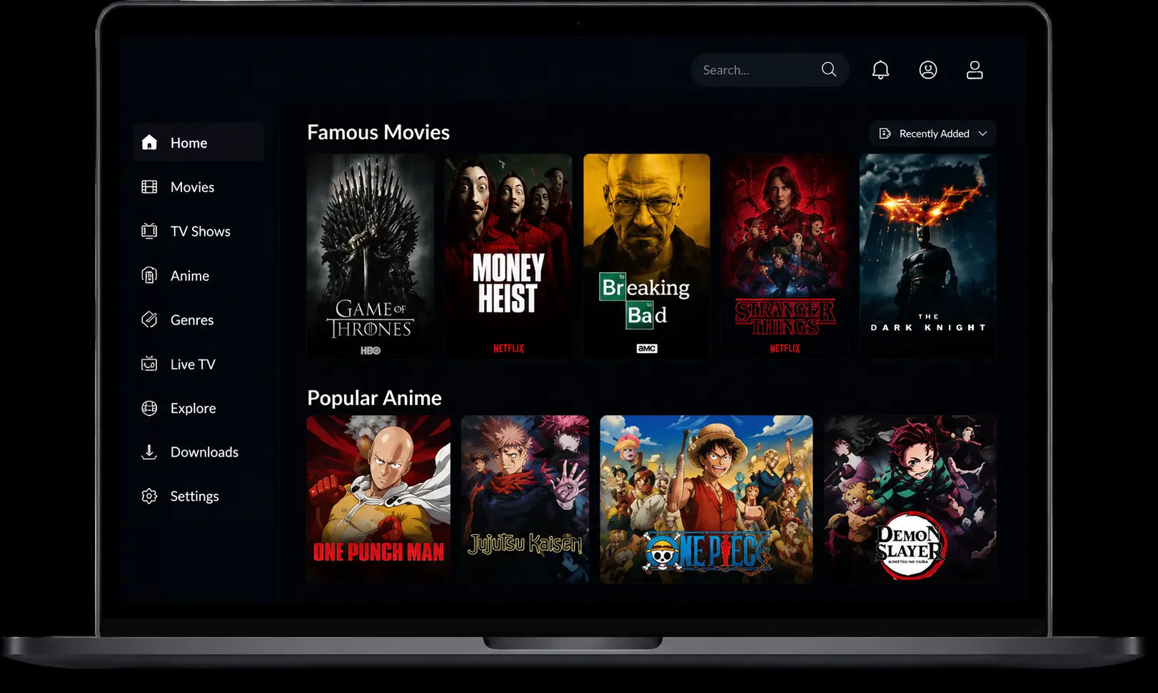 PPCINE APK Download Latest Version v4.3.5 for Android 10 PPCine APK desktop interface with movies anime and TV shows