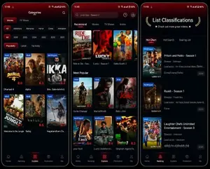 PPCINE APK Download Latest Version v4.3.5 for Android 5 PPCine APK app interface showing the home screen, categories, and streaming features